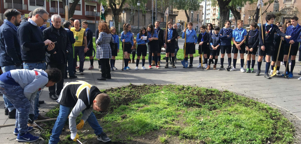I cippi al parco Gioeni (foto del Comune di Catania)